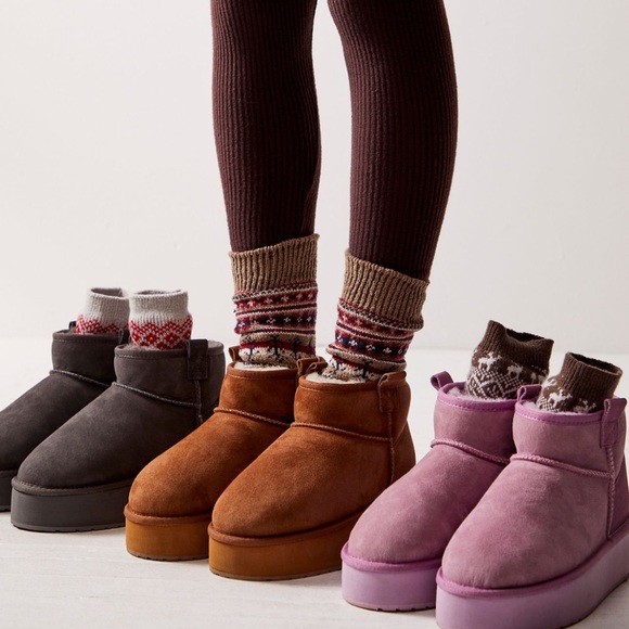 Brand New Emu Foy Flatform Micro Boots - Picture 3 of 7